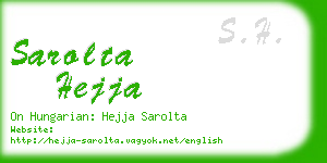 sarolta hejja business card